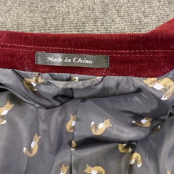LAUREN Ralph Lauren Mens Corduroy Blazer Jacket Burgundy‎ 43S charm Class preppy - Picture 6 of 16